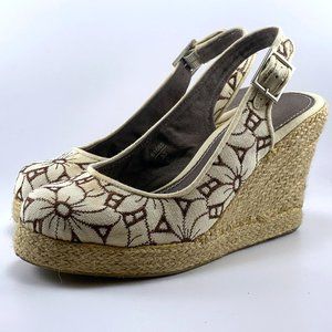 Montego Bay Club for Payless Shoes Espadrille Slingback Womens Womans Size 5